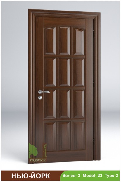 Interior doors made of solid wood